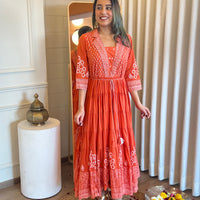 Elegant Red Anarkali Dress for Women – A Timeless Ethnic Outfit for Festive Occasions