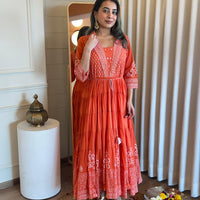 Elegant Red Anarkali Dress for Women – A Timeless Ethnic Outfit for Festive Occasions