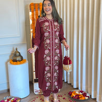 Premium Red Pant Set for Women – A Perfect Outfit for Festive & Daily Wear