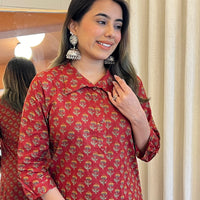 Latest Light Red Cord Set for Women – Soft, Comfortable & Perfect for All Seasons
