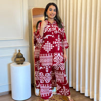 Red Cord Set for Women β A Bold & Elegant Choice for Any Season