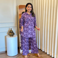 Stylish Purple Cord Set for Women β Lightweight, Soft & Effortlessly Trendy