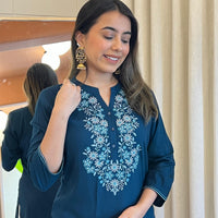 Latest Blue Short Top for Women – Chic & Modern Designs for a Fashion-Forward Look