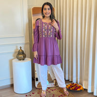 Latest Purple Short Top for Women – Perfectly Designed for a Chic & Modern Look