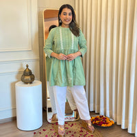 Green Short Top for Women – Elegant and Classy Fashion for Work and Evening Wear