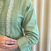 Green Short Top for Women – Elegant and Classy Fashion for Work and Evening Wear