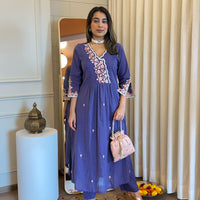 Latest Blue Pant Set for Women – Chic & Trendy Outfit for Work, Casual & Party Wear