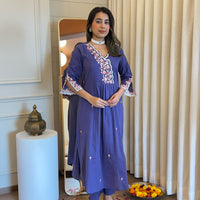 Latest Blue Pant Set for Women – Chic & Trendy Outfit for Work, Casual & Party Wear
