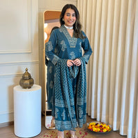 Beautiful Blue Dupatta Set for Women – Cotton, Silk & Georgette Suit Designs for All Occasions