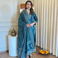 Beautiful Blue Dupatta Set for Women – Cotton, Silk & Georgette Suit Designs for All Occasions