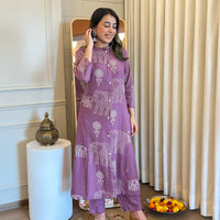 Latest Purple Pant Set for Women – Chic & Elegant Formal and Casual Wear Online