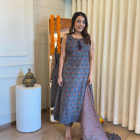 Latest Designer Gray Dupatta Set for Women – Perfect for Festive and Party Wear
