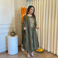 Elegant Brown Dupatta Set for Women – A Perfect Blend of Tradition and Modern Style