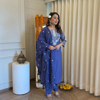Latest Purple Dupatta Set for Women – A Stylish and Elegant Ethnic Outfit for Every Occasion