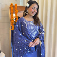 Latest Purple Dupatta Set for Women – A Stylish and Elegant Ethnic Outfit for Every Occasion