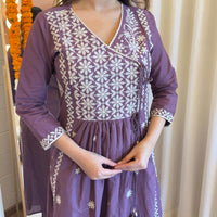 Traditional Purple Dupatta Set for Women – A Blend of Comfort and Style for Every Occasion
