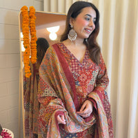 Premium Brown Pair Dupatta Set for Women – Perfect for Party, Office & Everyday Wear