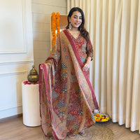 Premium Brown Pair Dupatta Set for Women – Perfect for Party, Office & Everyday Wear