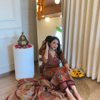 Premium Brown Pair Dupatta Set for Women – Perfect for Party, Office & Everyday Wear