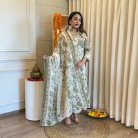 Latest Designer Green Dupatta Set for Women – Ideal for Festive and Party Wear