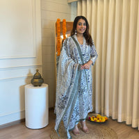Latest Women's Grey Dupatta Set – A Modern Take on Traditional Outfits