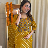 Traditional Yet Trendy Yellow Dupatta Set for Women – Ideal for Day Functions
