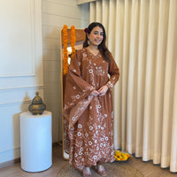 Premium Brown Color Dupatta Set for Women โ An Everyday Ethnic Essential