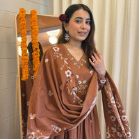 Premium Brown Color Dupatta Set for Women โ An Everyday Ethnic Essential