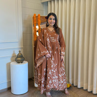 Premium Brown Color Dupatta Set for Women โ An Everyday Ethnic Essential