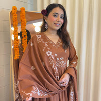 Premium Brown Color Dupatta Set for Women โ An Everyday Ethnic Essential