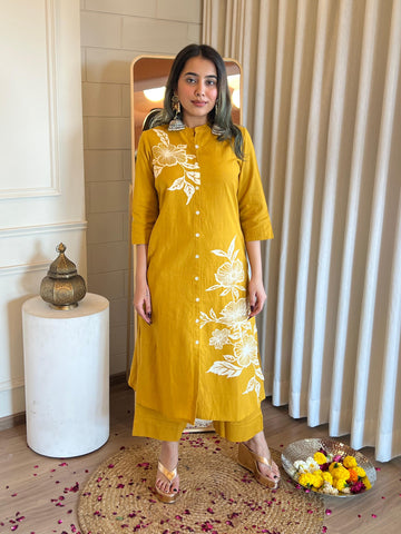 Premium Yellow Pant Set for Women – A Vibrant & Classy Ensemble for Day & Evening Wear
