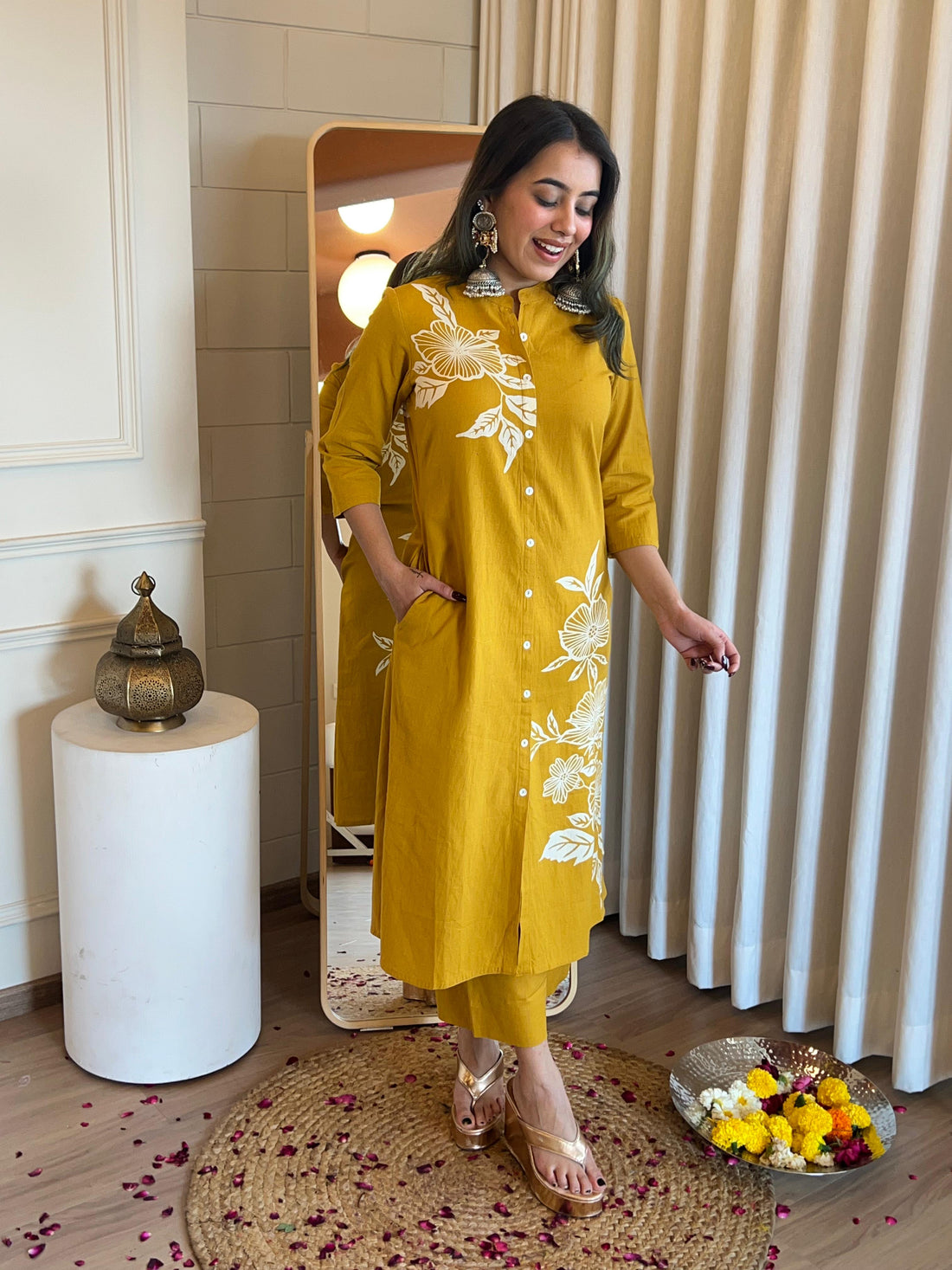 Premium Yellow Pant Set for Women – A Vibrant & Classy Ensemble for Day & Evening Wear