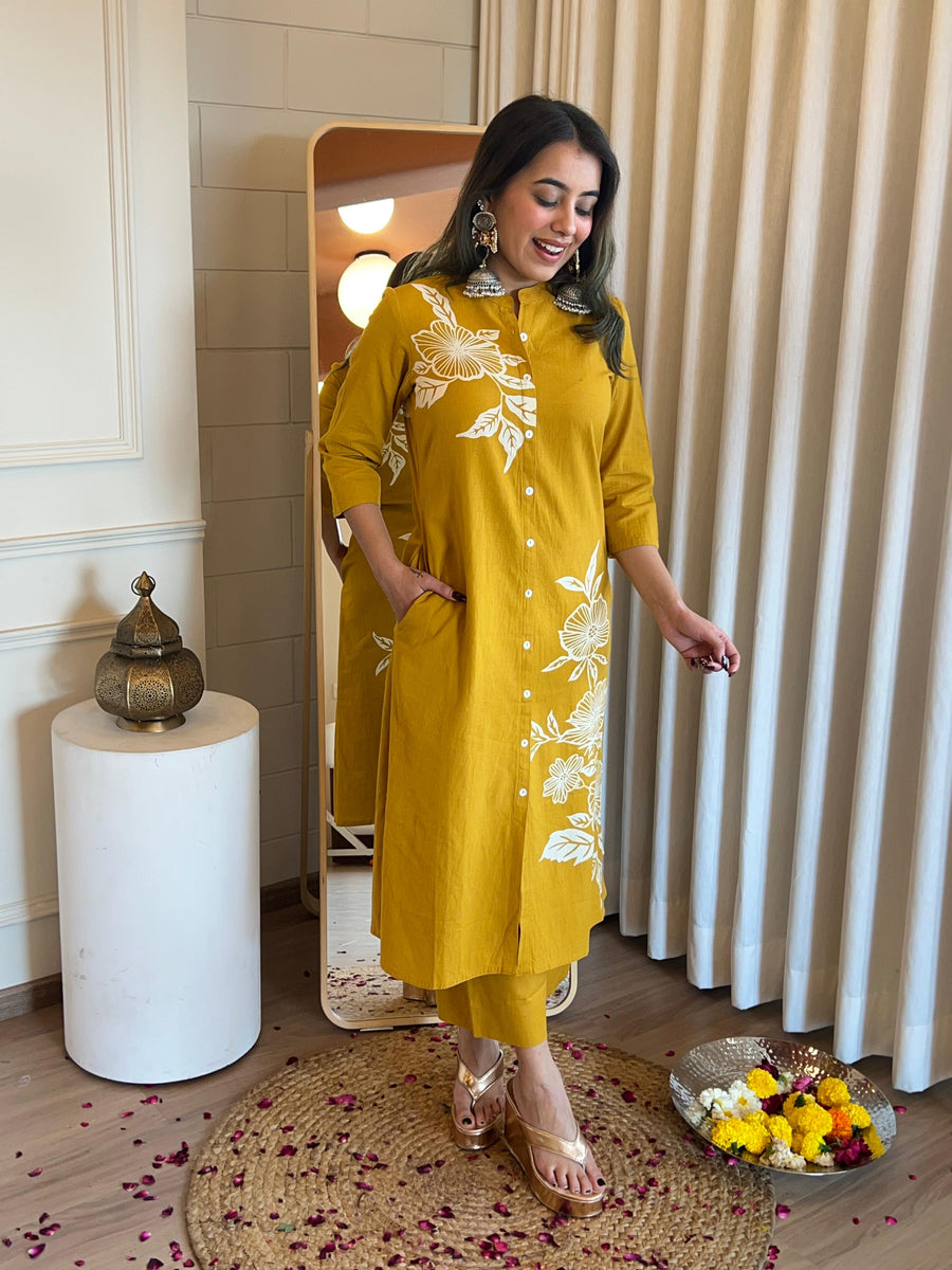Premium Yellow Pant Set for Women – A Vibrant & Classy Ensemble for Day & Evening Wear