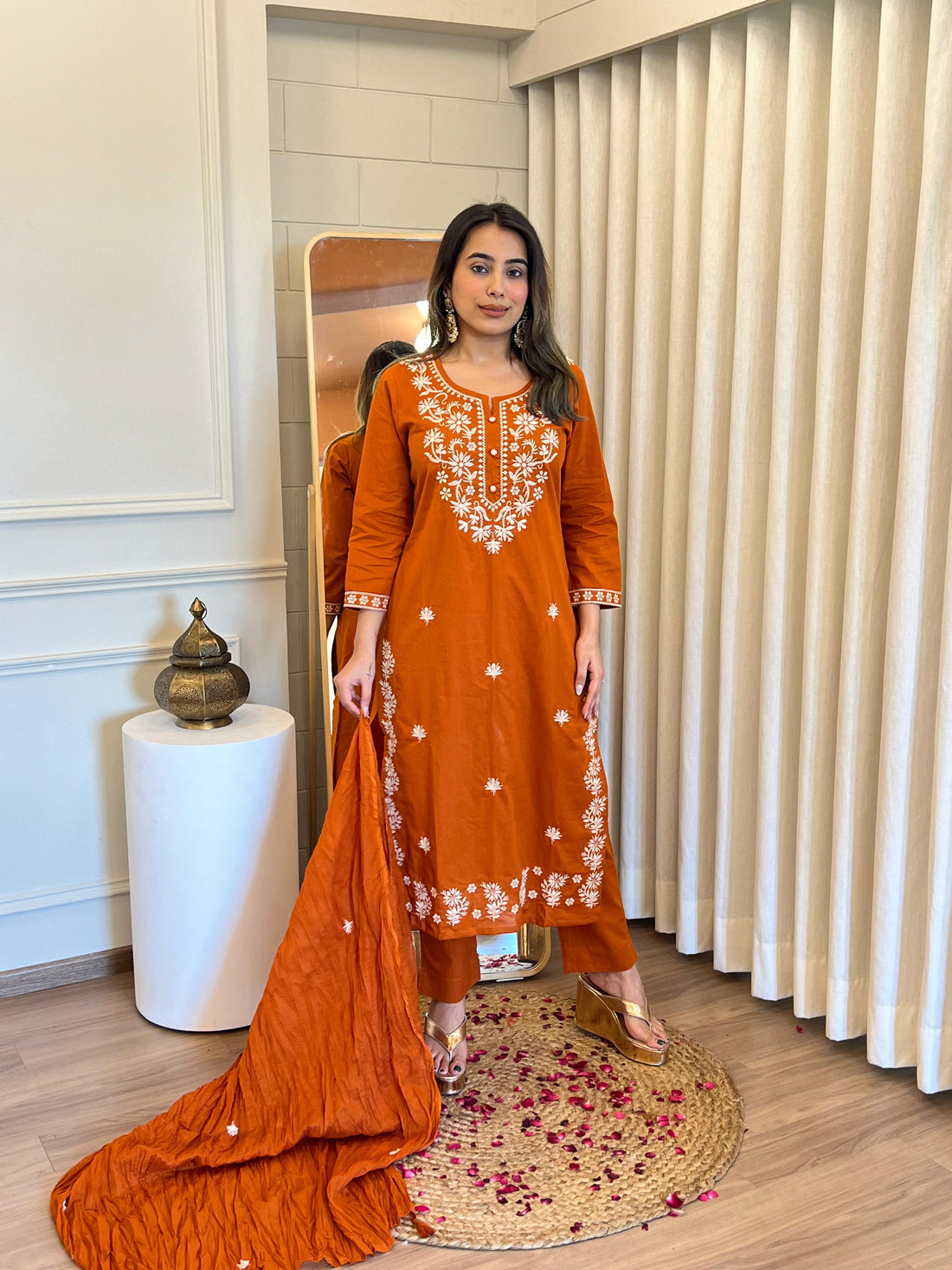 Orange Dupatta Set for Women – The Perfect Combination of Comfort & Elegance