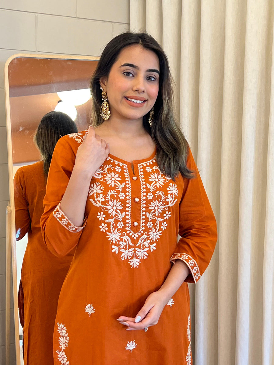 Orange Dupatta Set for Women – The Perfect Combination of Comfort & Elegance