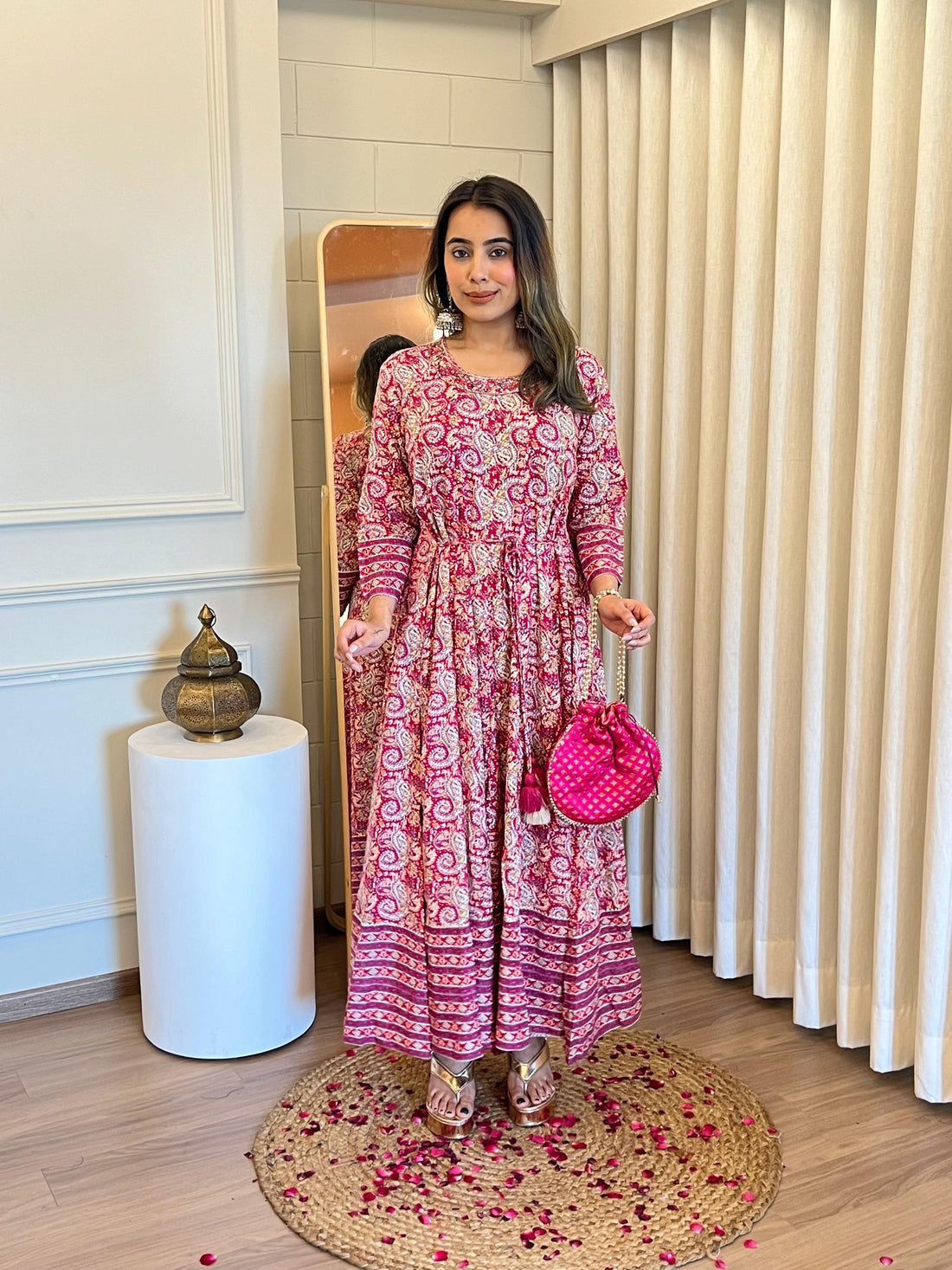 Trendy Light Pink Anarkali with Dupatta for Women – Ideal for Weddings & Festive Wear