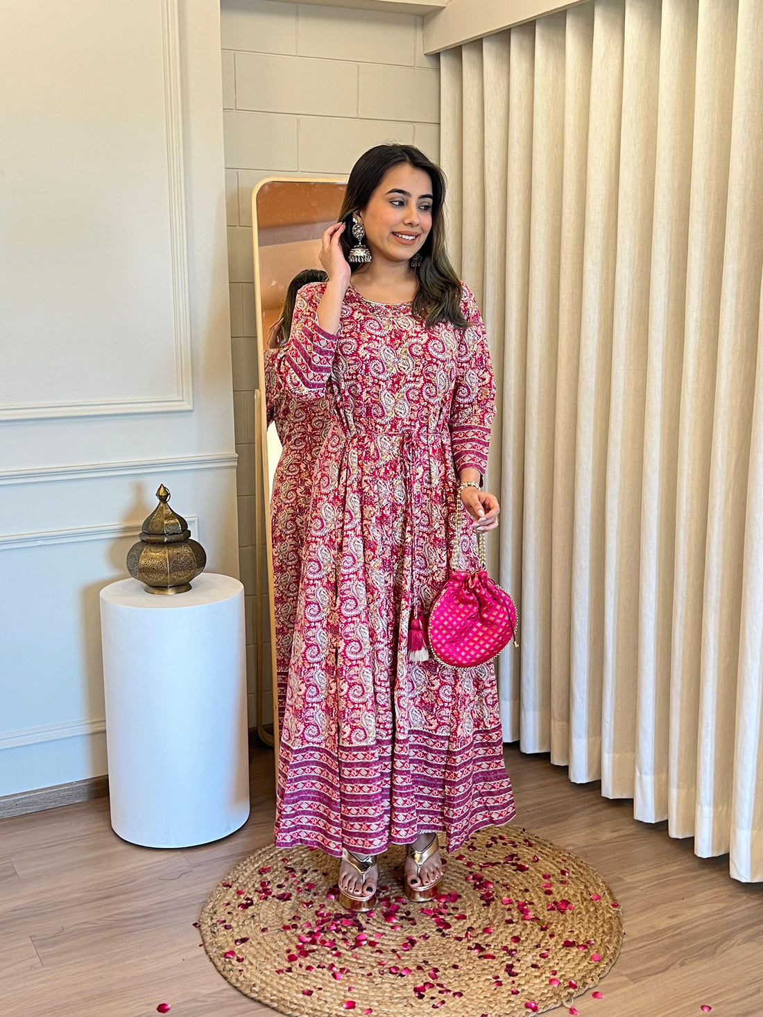 Trendy Light Pink Anarkali with Dupatta for Women – Ideal for Weddings & Festive Wear
