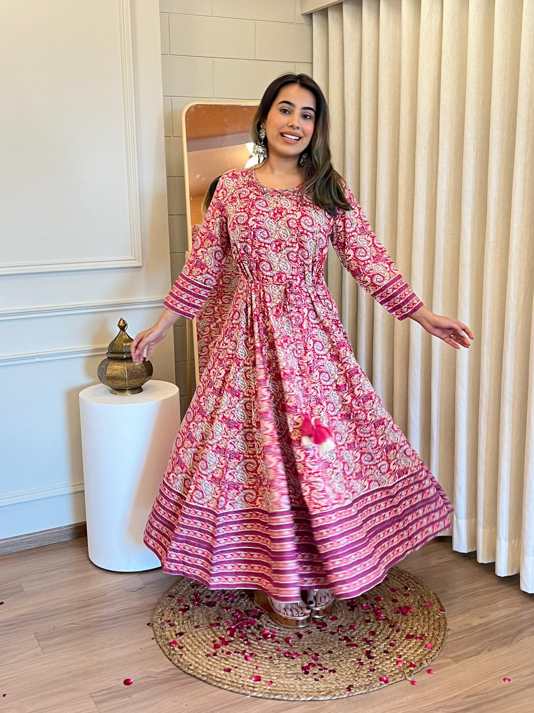 Trendy Light Pink Anarkali with Dupatta for Women – Ideal for Weddings & Festive Wear