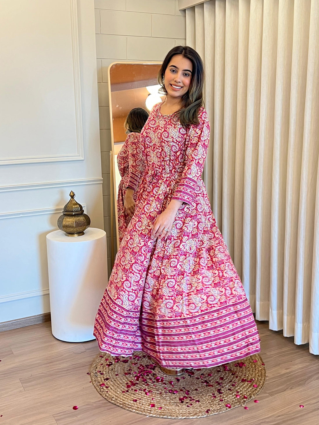Trendy Light Pink Anarkali with Dupatta for Women – Ideal for Weddings & Festive Wear