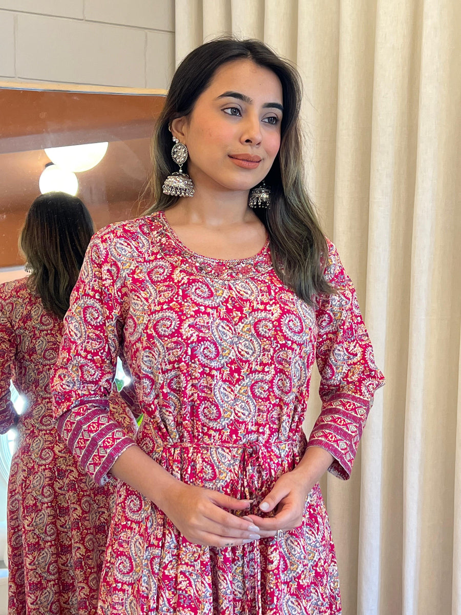 Trendy Light Pink Anarkali with Dupatta for Women – Ideal for Weddings & Festive Wear
