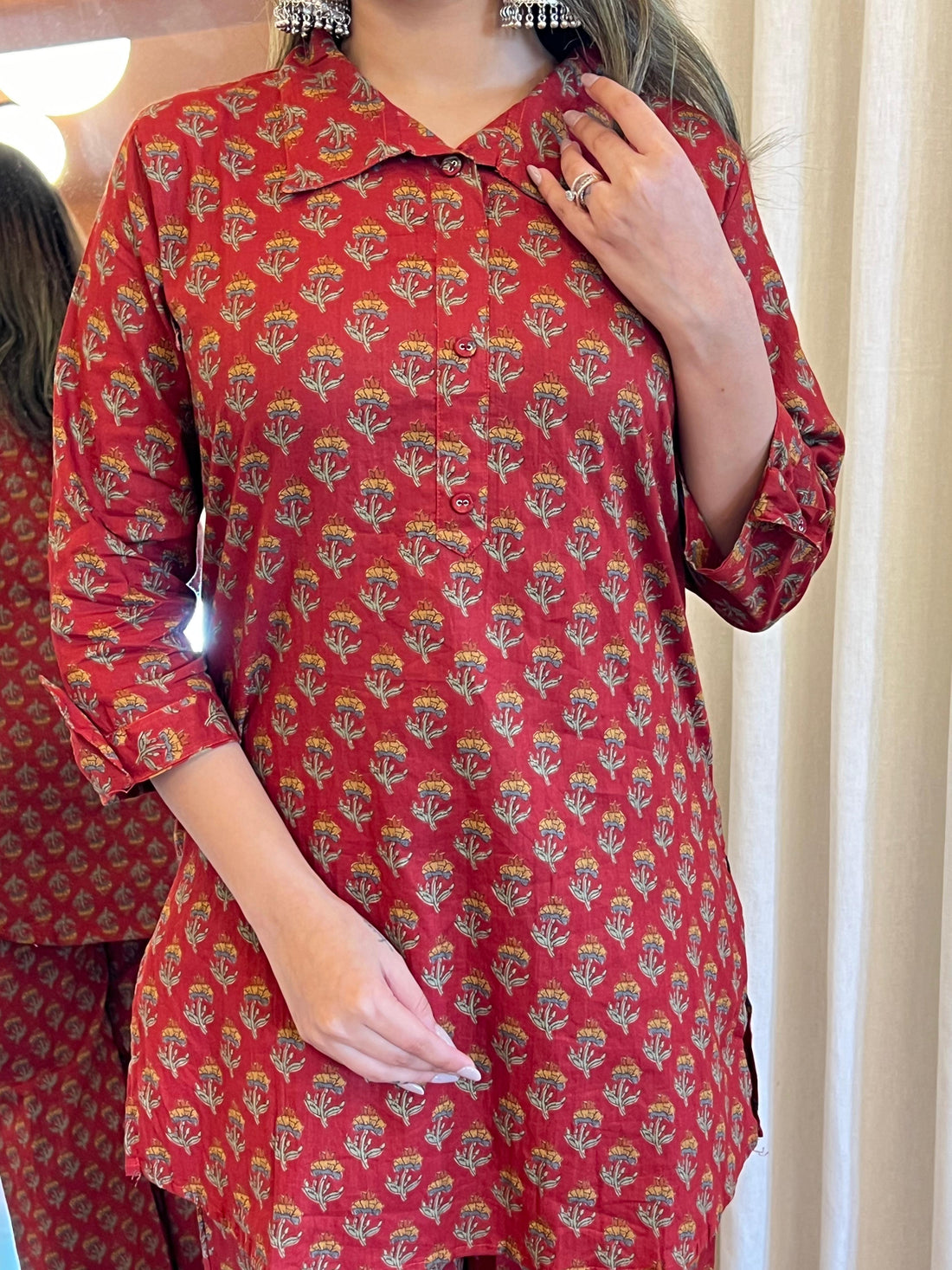 Latest Light Red Cord Set for Women – Soft, Comfortable & Perfect for All Seasons