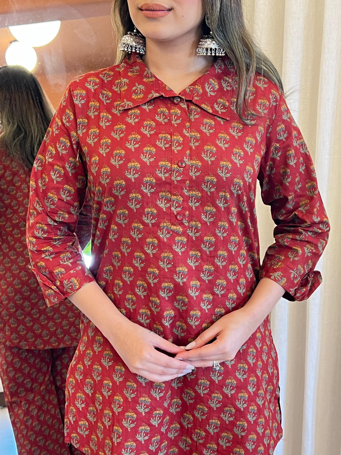 Latest Light Red Cord Set for Women – Soft, Comfortable & Perfect for All Seasons