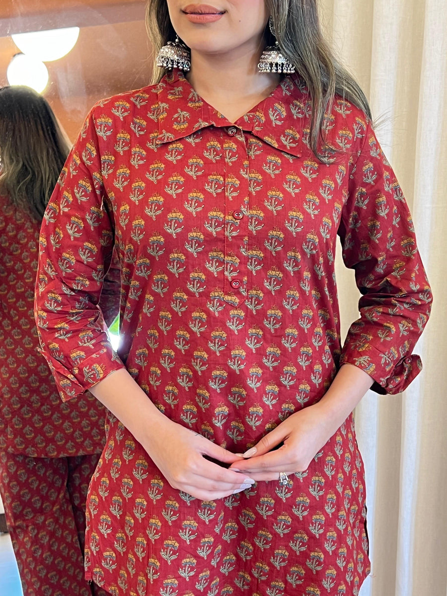 Latest Light Red Cord Set for Women – Soft, Comfortable & Perfect for All Seasons