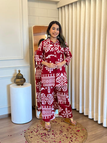 Red Cord Set for Women – A Bold & Elegant Choice for Any Season