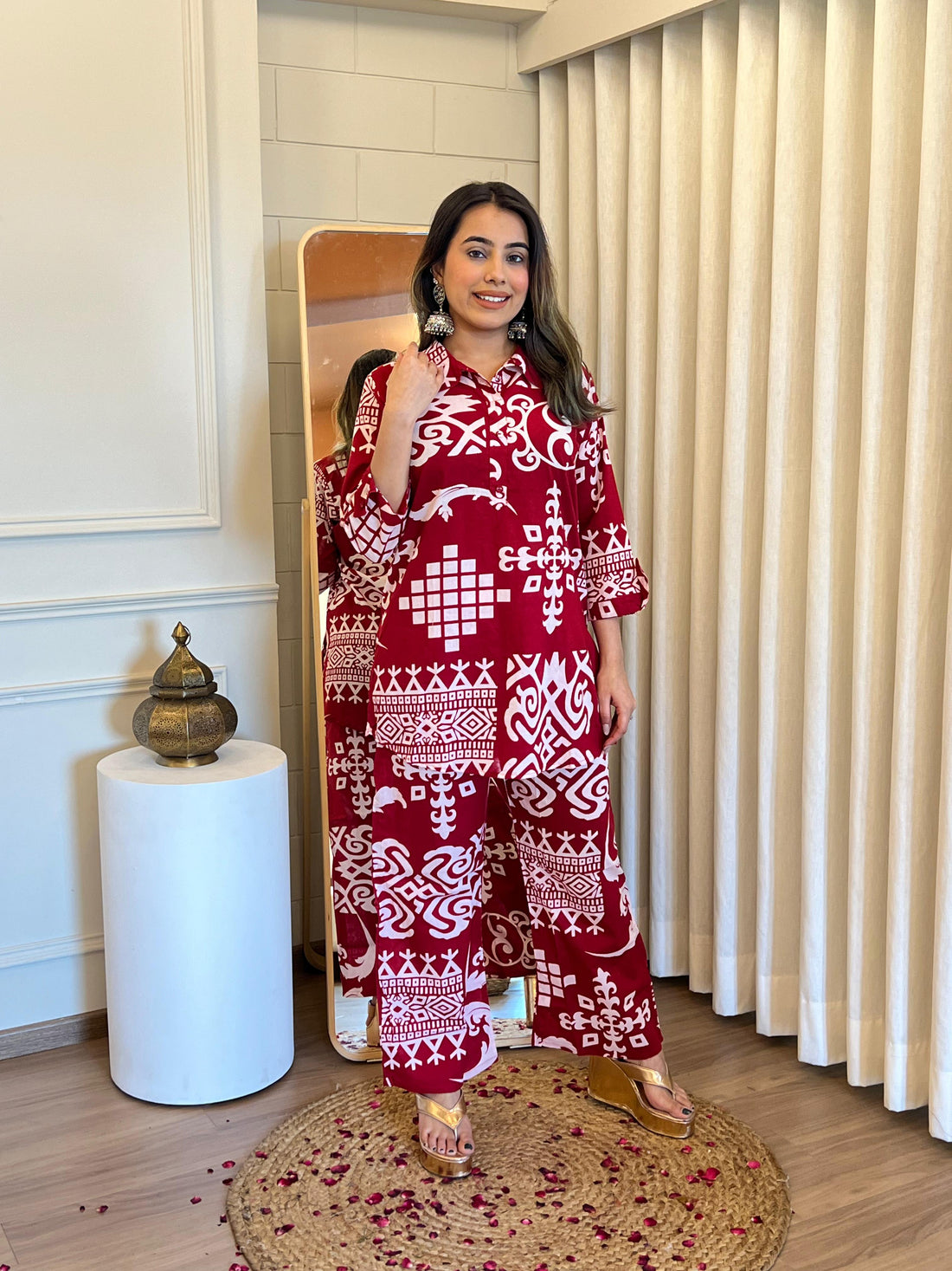 Red Cord Set for Women – A Bold & Elegant Choice for Any Season