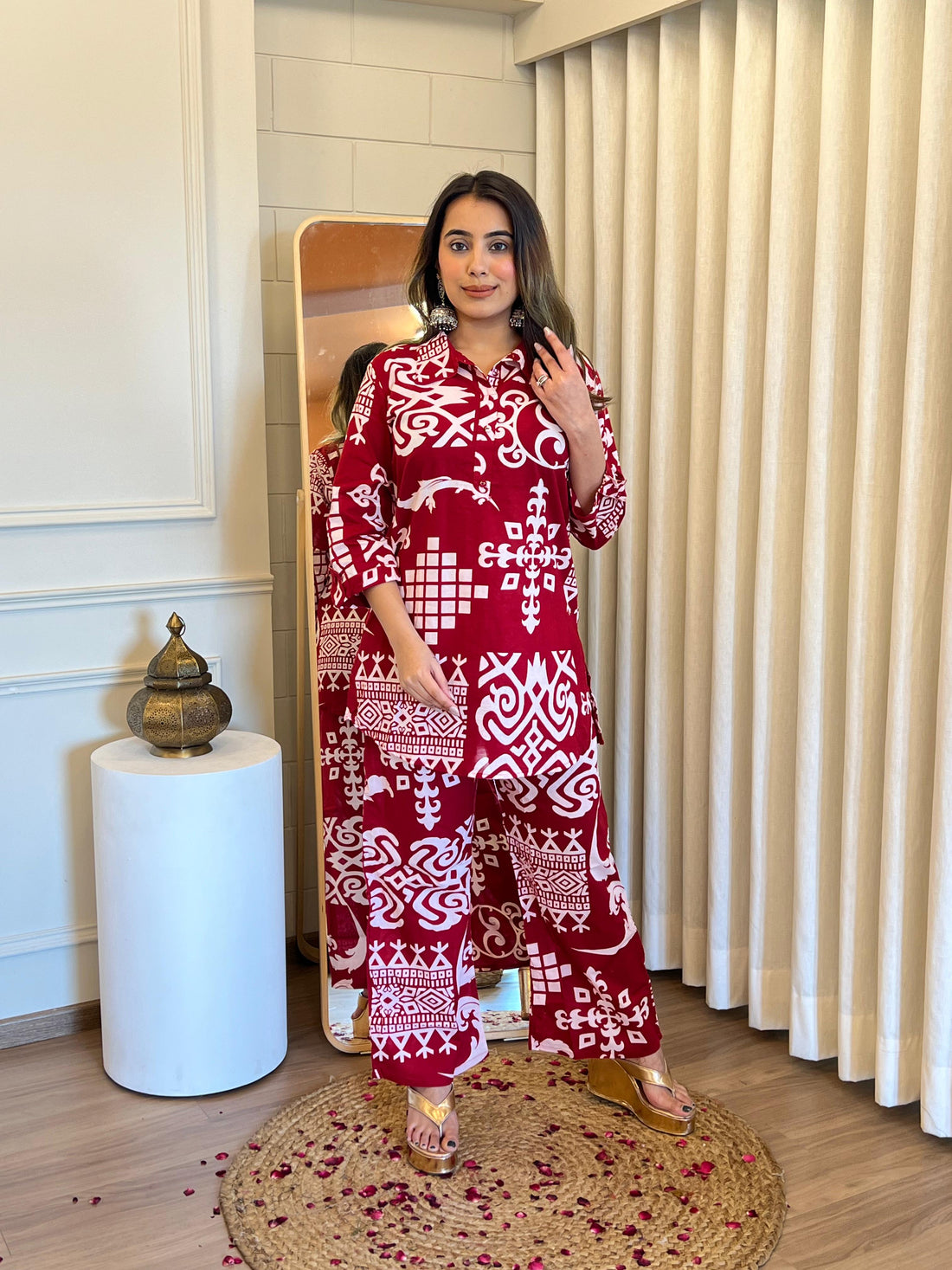 Red Cord Set for Women – A Bold & Elegant Choice for Any Season