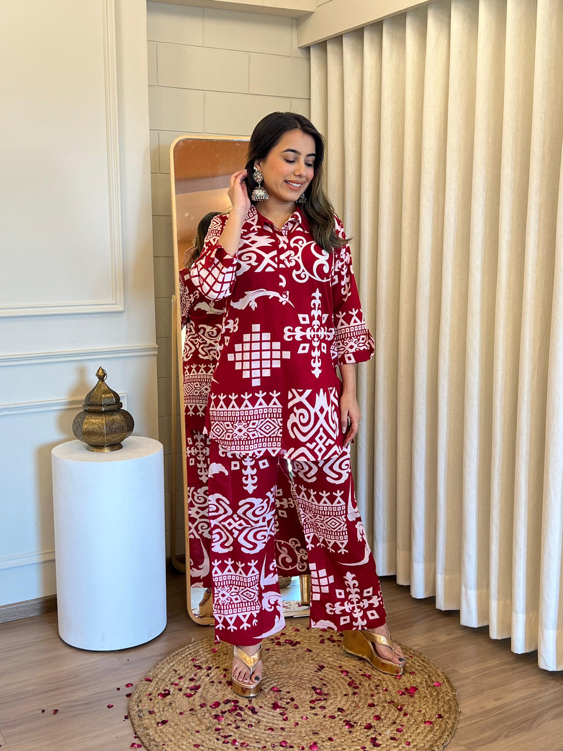 Red Cord Set for Women – A Bold & Elegant Choice for Any Season
