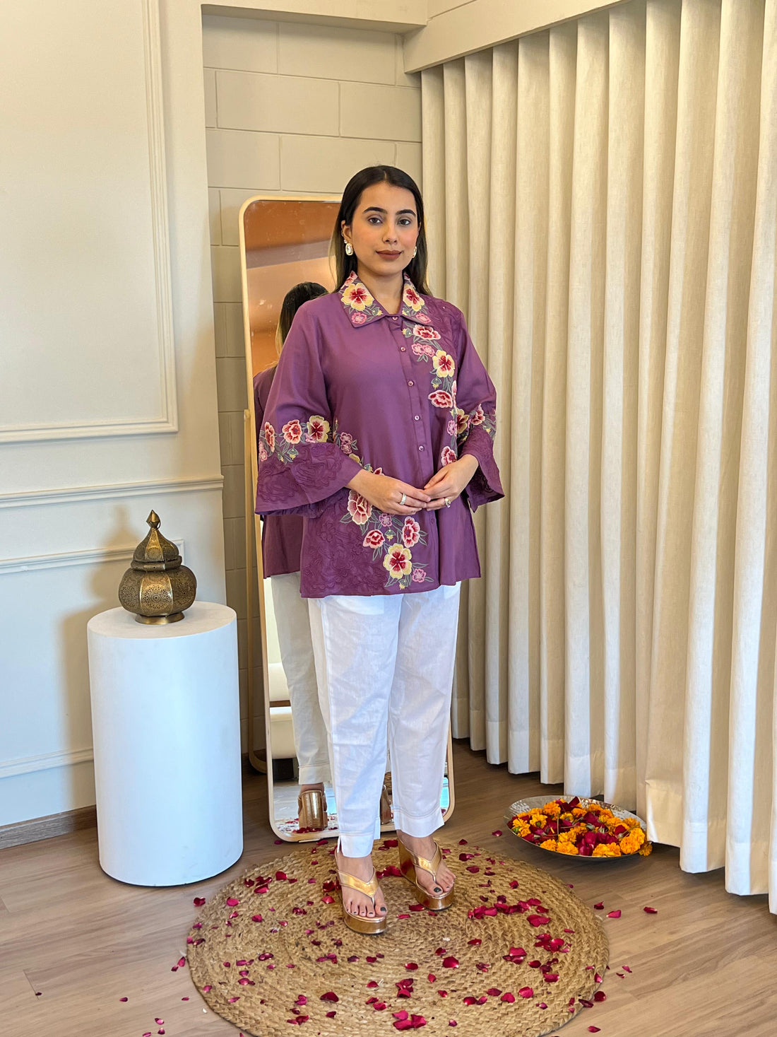 Trendy Purple Short Top for Women – A Bold & Elegant Fashion Choice