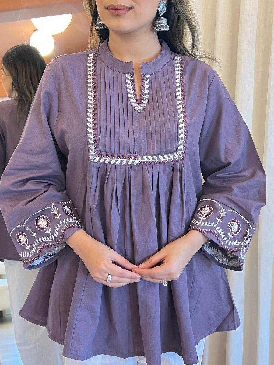 Latest Purple Short Top for Women – Chic & Modern Outfit for Everyday Style