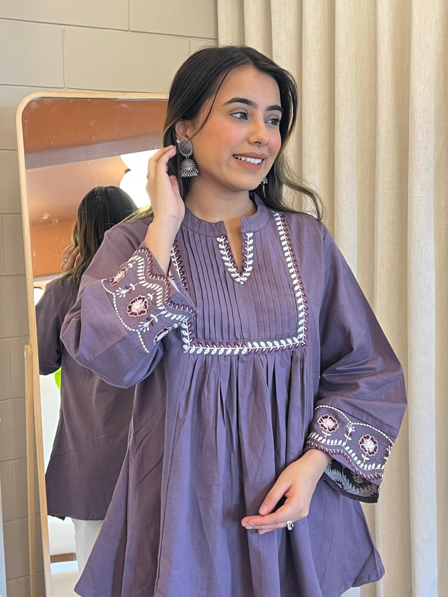 Latest Purple Short Top for Women – Chic & Modern Outfit for Everyday Style